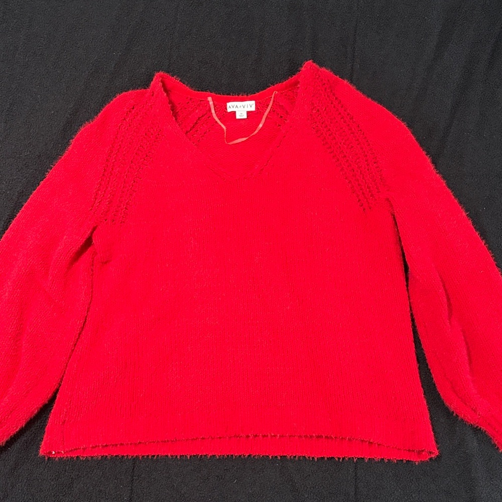 Women's Ava & Viv Red Sweater